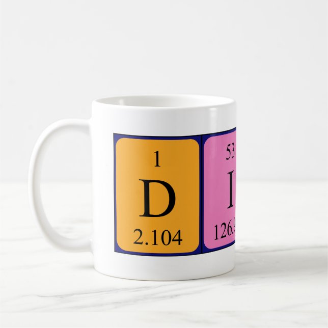 Dino periodic table name mug (Left)