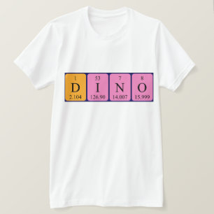 Dino periodic table name shirt