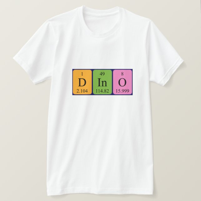 Dino periodic table name shirt (Design Front)