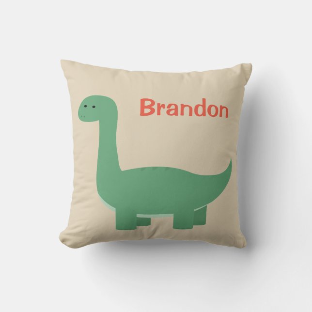 Dino Personalized Pillow (Front)