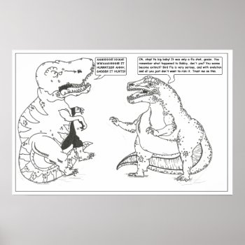 Dino Poster #2: Flu Shot by SmartyTwoShoes at Zazzle