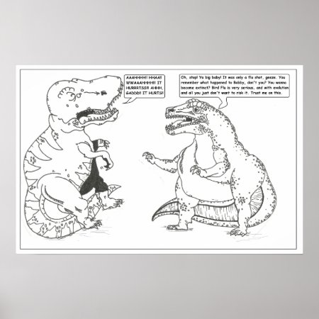Dino Poster #2: Flu Shot