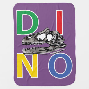 DINO - Purple Baby Blanket