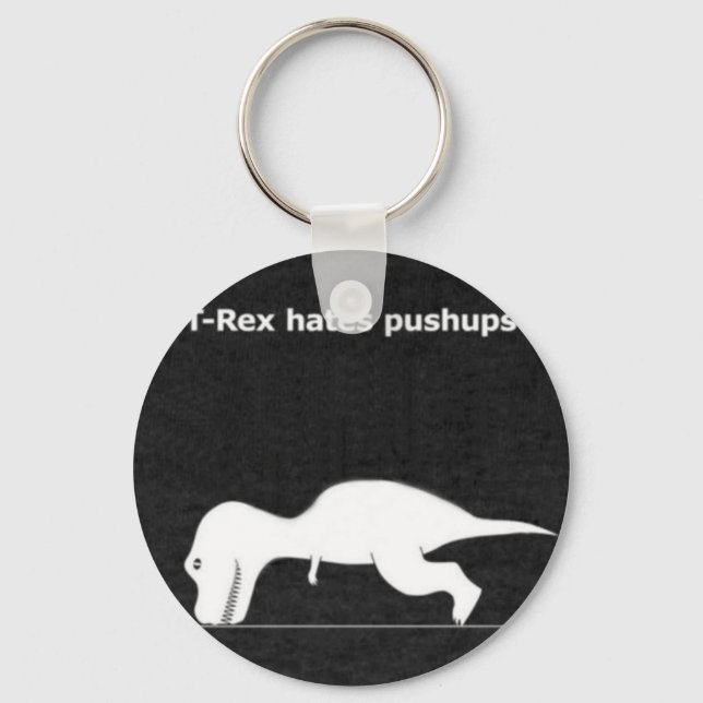 Dino push ups! keychain (Front)