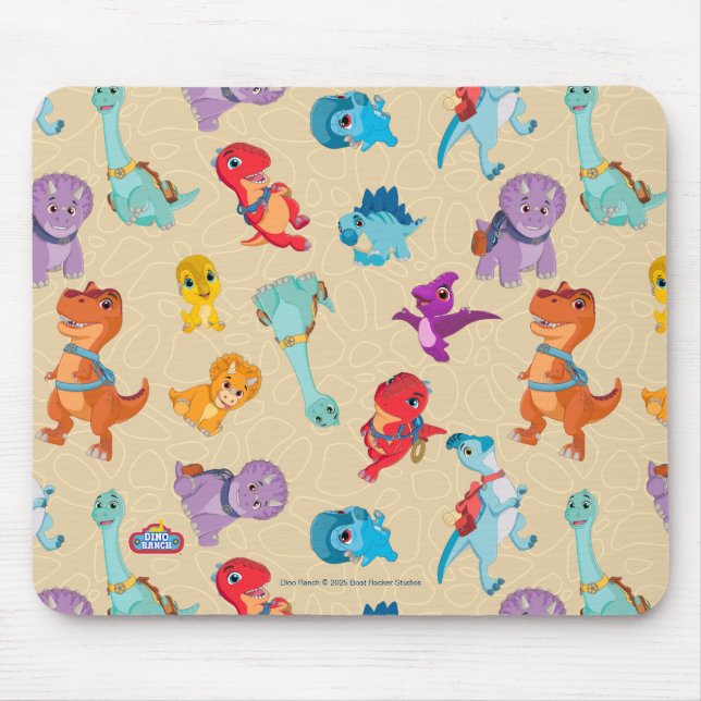 Dino Ranch | A Dinosaur Adventure Pattern Mouse Pad (Front)