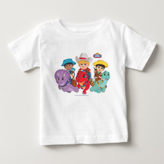 Dino Ranch Friends Design Baby T-Shirt (Front)