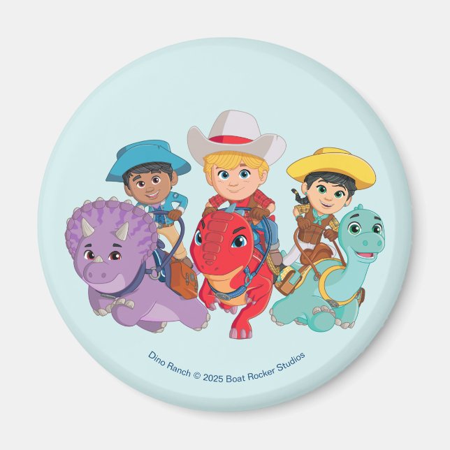 Dino Ranch Friends Design Magnet (Front)