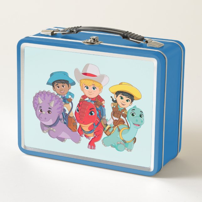 Dino Ranch Friends Design Metal Lunch Box (Front)