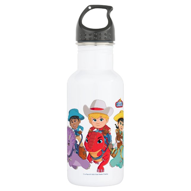 Dino Ranch Friends Design Stainless Steel Water Bottle (Front)