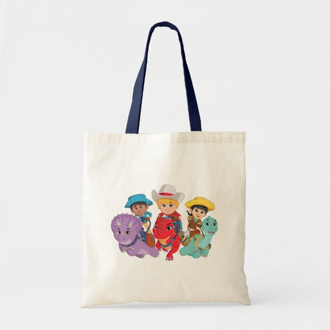 Dino Ranch Friends Design Tote Bag (Front)