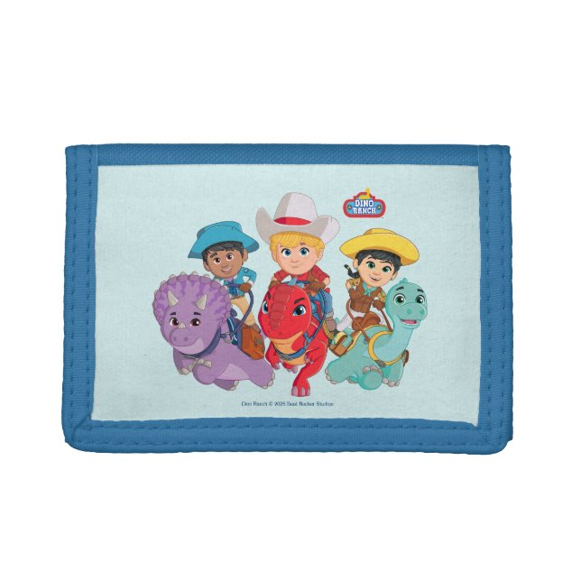 Dino Ranch Friends Design Trifold Wallet (Front)