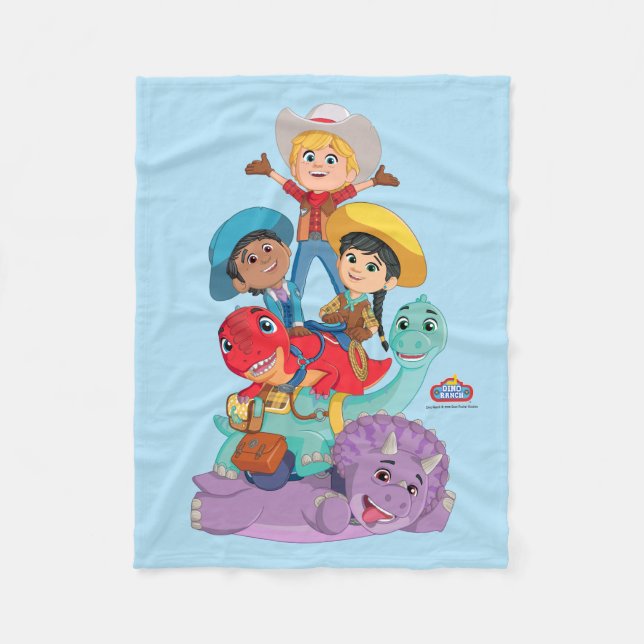 Dino Ranch Friends Fleece Blanket (Front)