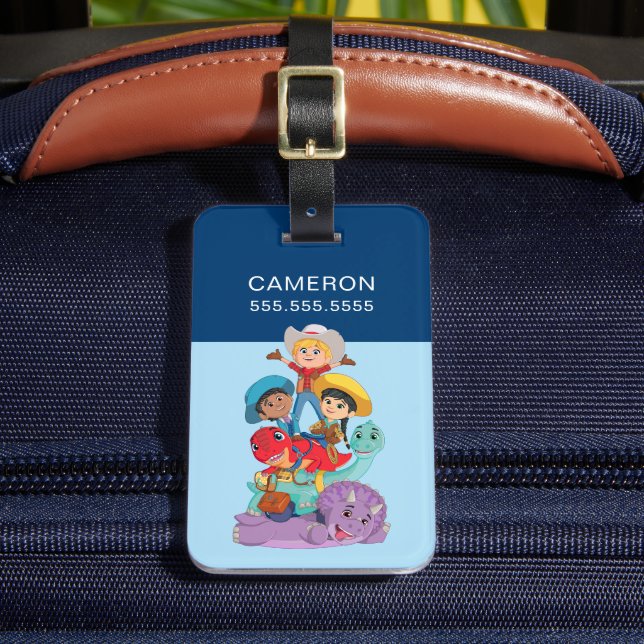 Dino Ranch Friends Luggage Tag (Front Insitu 2)
