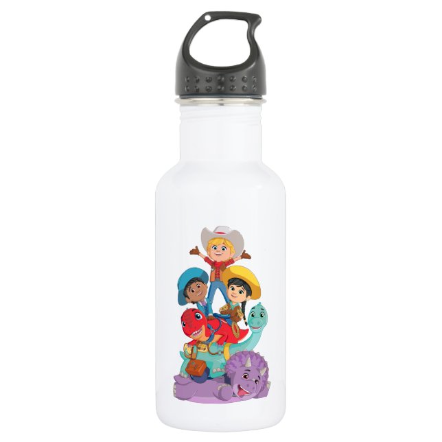 Dino Ranch Friends Stainless Steel Water Bottle (Front)