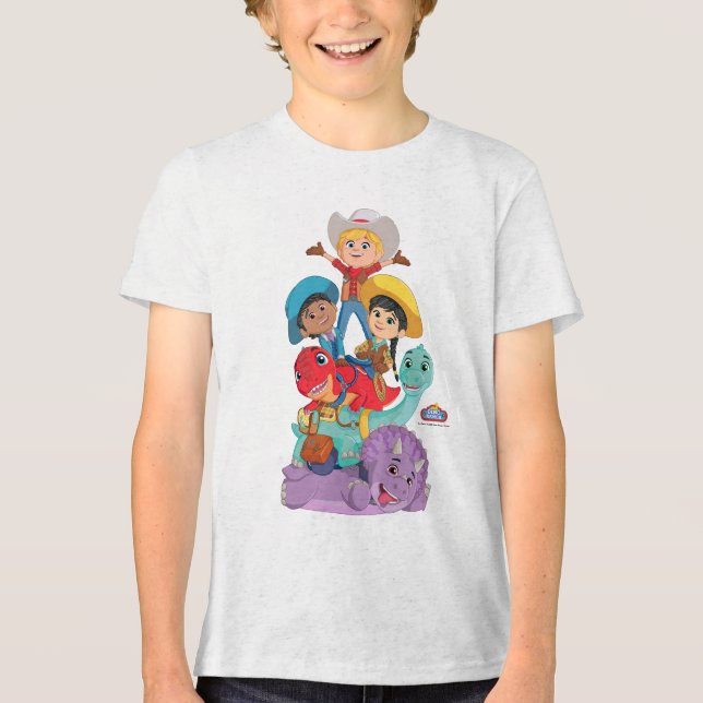 Dino Ranch Friends Tri-Blend Shirt (Front)