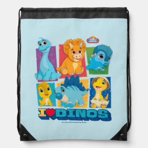 Dino Ranch   Fun & Colourful Dinosaur Drawstring Bag