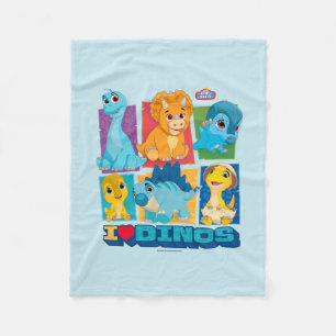 Dino Ranch Fun & Colourful Dinosaur Fleece Blanket
