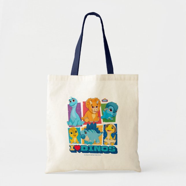 Dino Ranch | Fun & Colourful Dinosaur Tote Bag (Front)