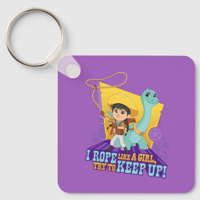 Dino Ranch | Min and Clover Keychain (Front)