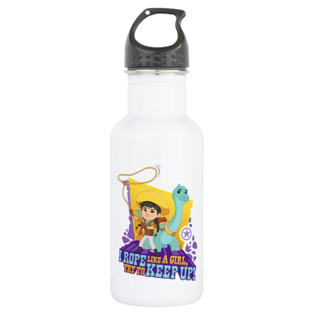 Dino Ranch | Min and Clover Stainless Steel Water Bottle (Front)