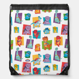 Dino Ranch Pattern Drawstring Bag