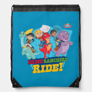 Dino Ranch The Ranchers Ride! Drawstring Bag