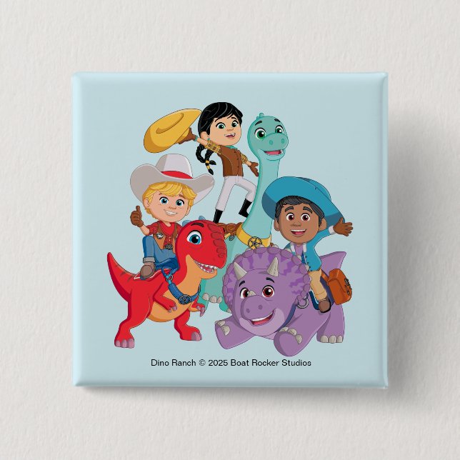 Dino Ranch Yee Haw! Button (Front)