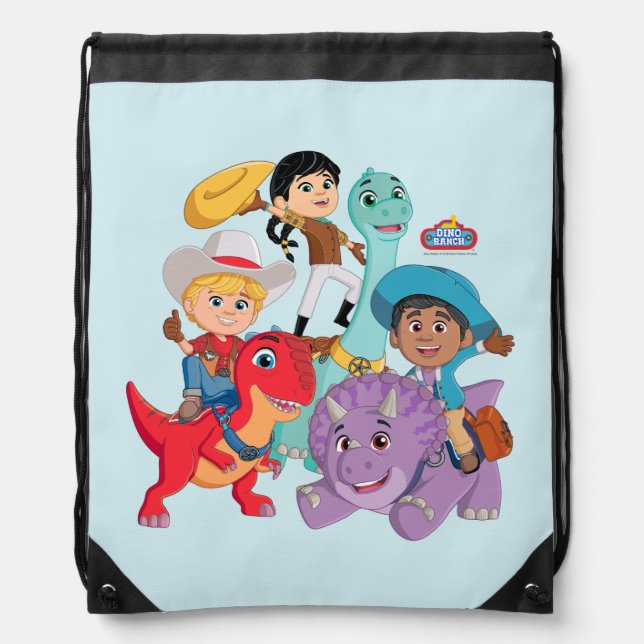 Dino Ranch Yee Haw! Drawstring Bag (Front)