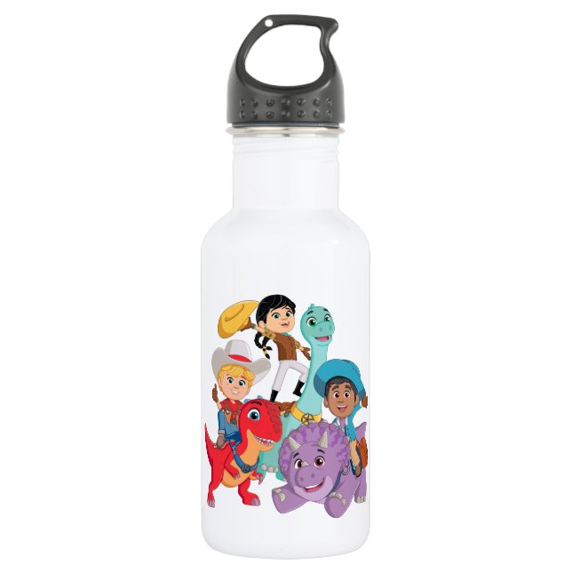 Dino Ranch Yee Haw! Stainless Steel Water Bottle (Front)