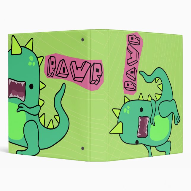 Dino Rawr 3 Ring Binder (Background)