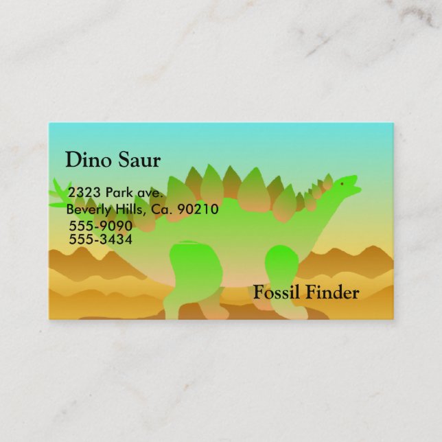 Dino Rawr Set Business Card (Front)