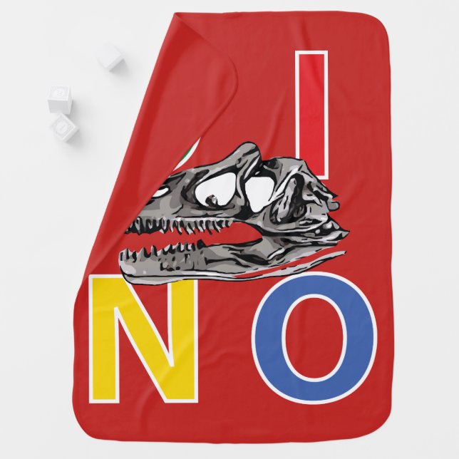 DINO - Red Baby Blanket (In Situ)