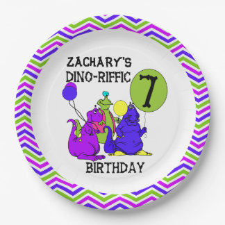 Dino-Riffic 7th Birthday Paper Plates