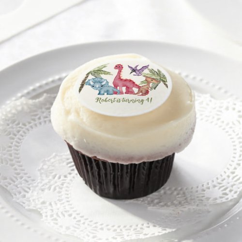 Dino_Rific Adventure Dinosaur Theme Birthday Edible Frosting Rounds