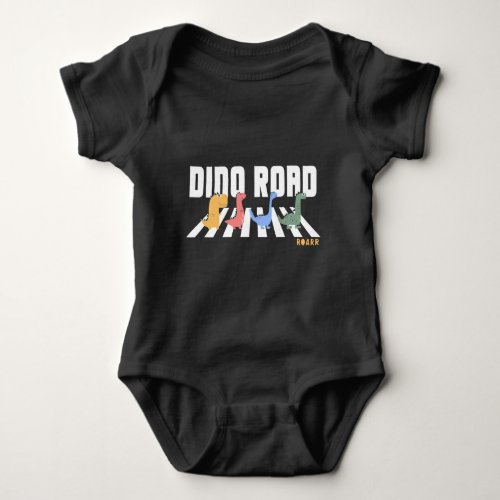 Dino Road Crossing Dinosaurs Baby Bodysuit
