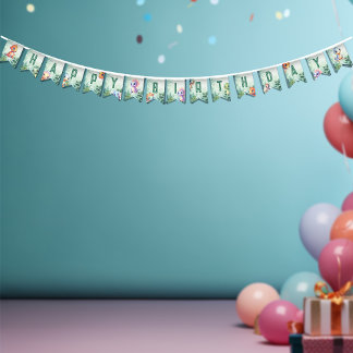 Dino Roar Birthday Bash Bunting Flags