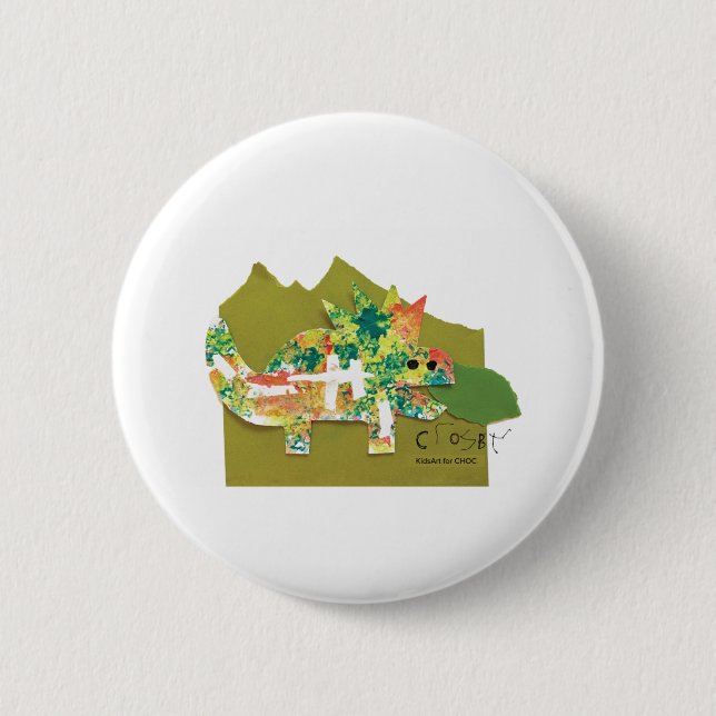 Dino Roar - Kids Art for CHOC Button (Front)