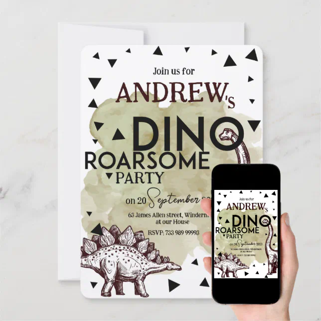Roarsome Dino Pop-Up Geburtstagskarte – 3D-Pop-Up-Grußkarte Zum Aufstellen