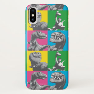 Dino Silhouette Four Square iPhone X Case