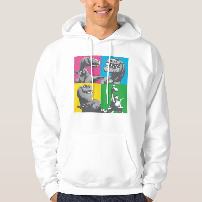 Dino Silhouette Four Square Hoodie (Front)