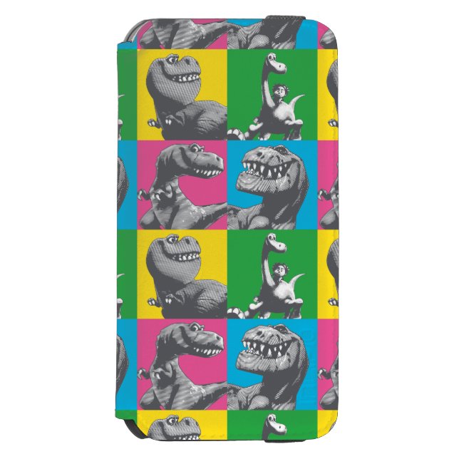 Dino Silhouette Four Square Incipio iPhone Wallet Case (Folio Front)