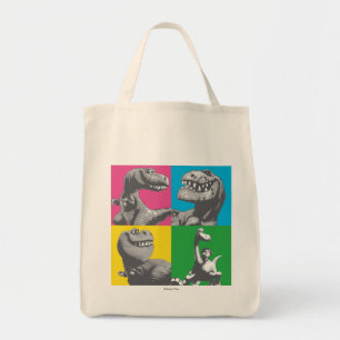 Dino Silhouette Four Square Tote Bag