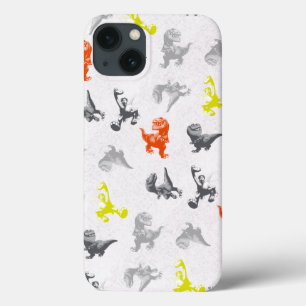 Dino Silhouette Pattern iPhone 13 Case