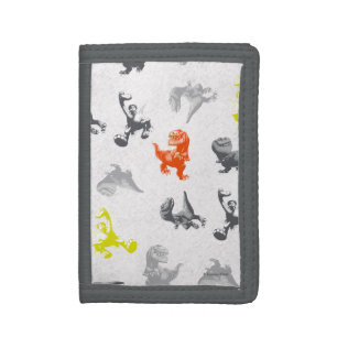 Dino Silhouette Pattern Tri-fold Wallet