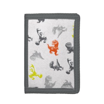 Dino Silhouette Pattern Trifold Wallet by gooddinosaur at Zazzle