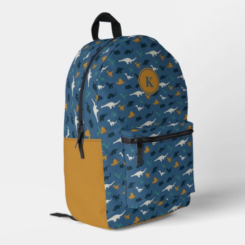 Dino silhouettes pattern design printed backpack