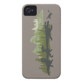 Dino Silhouettes Running Case-Mate iPhone Case (Back)