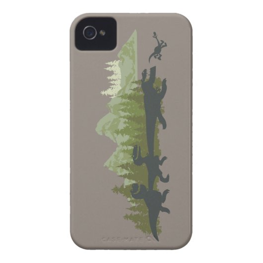 Dino Silhouettes Running Case-Mate iPhone Case (Back)