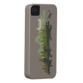 Dino Silhouettes Running Case-Mate iPhone Case (Back/Right)