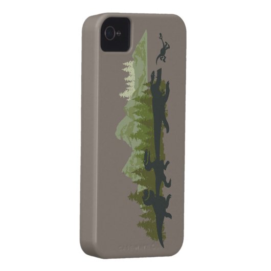 Dino Silhouettes Running Case-Mate iPhone Case (Back/Right)